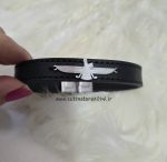 دستبند چرم مردانه پلاک فروهر کد 3078 - Image 3
