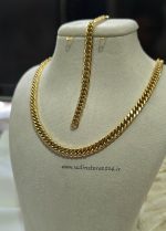 ست دستبند و گردنبند کارتیر استیل رنگ ثابت کد 5036