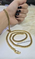 ست دستبند و گردنبند کارتیر استیل رنگ ثابت کد 5036 - Image 3