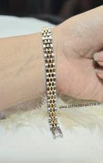 دستبند رولکس دو رنگ ۵ میل کد 3088 - Image 3