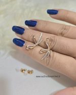 گوشواره پاپییونی مینیمال برند ژوپینگ کد 2101 - Image 3