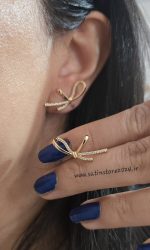 گوشواره پاپییونی مینیمال برند ژوپینگ کد 2101 - Image 4