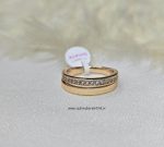 انگشتر دو لاین رینگ و نگین دار ژوپینگ کد 4056