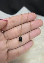 گوشواره بخیه ای مشکی کد 1534 - تصویر 3