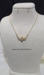 گردنبند بال فرشته استیل کد 1195 - تصویر 3