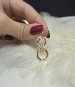 پلاک دو حلقه پاپییونی نگین دار ژوپینگ کد 8033 - تصویر 2