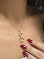 پلاک دو حلقه پاپییونی نگین دار ژوپینگ کد 8033 - تصویر 4